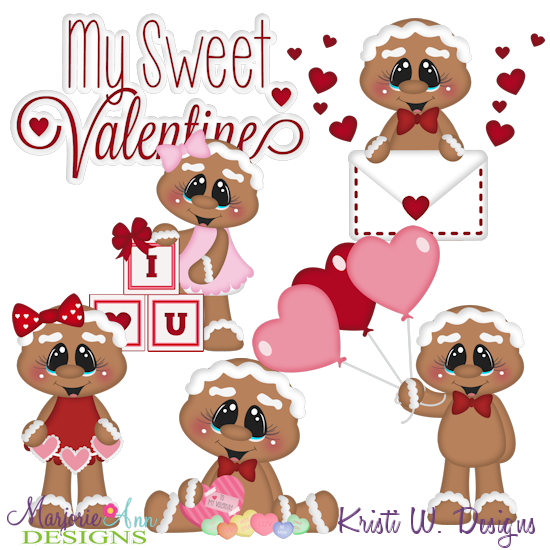 My Sweet Valentine 2 SVG Cutting Files + Clipart - Click Image to Close